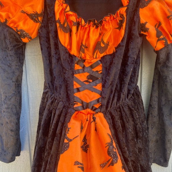 Halloween Witch Hoop Dress with Matching Hat - Picture 9 of 16